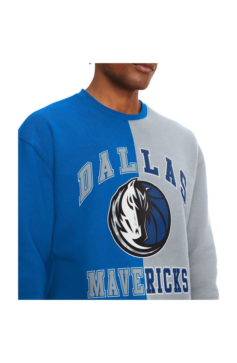 TOMMY JEANS Men's Tommy Jeans Royal/Gray Dallas Mavericks Keith Split Pullover Sweatshirt, Alternate, color, Royal