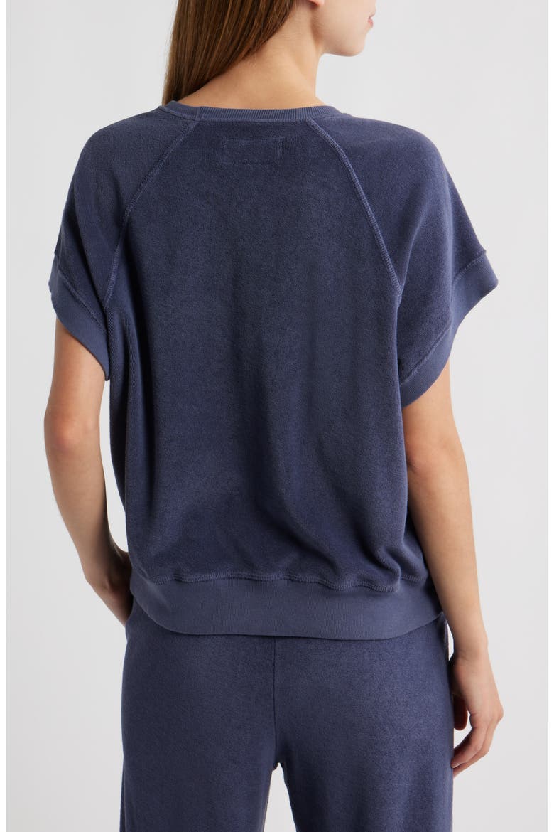Micro Terry Sweatshirt, Alternate, color, VINTAGE BLUE