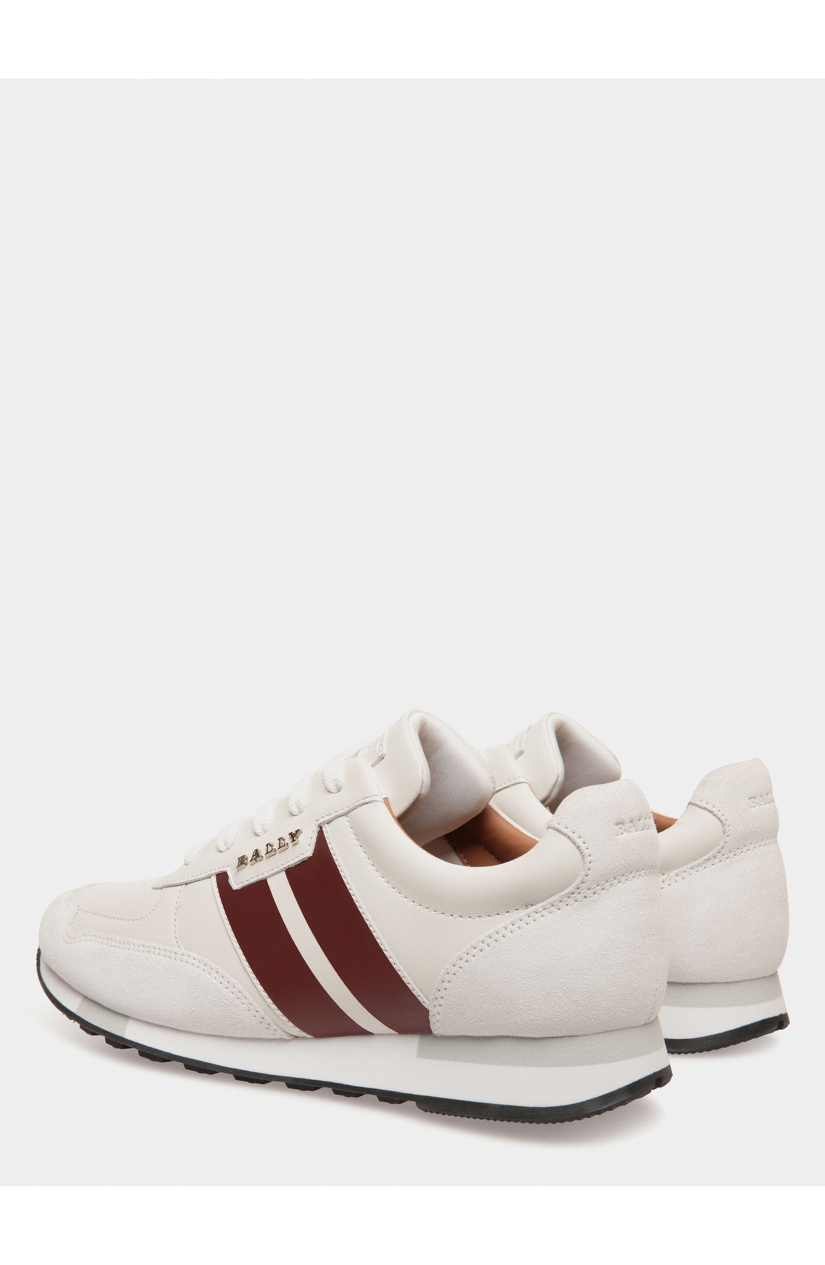 Bally Sneaker in Plain Calf Leather, Alternate, color, White