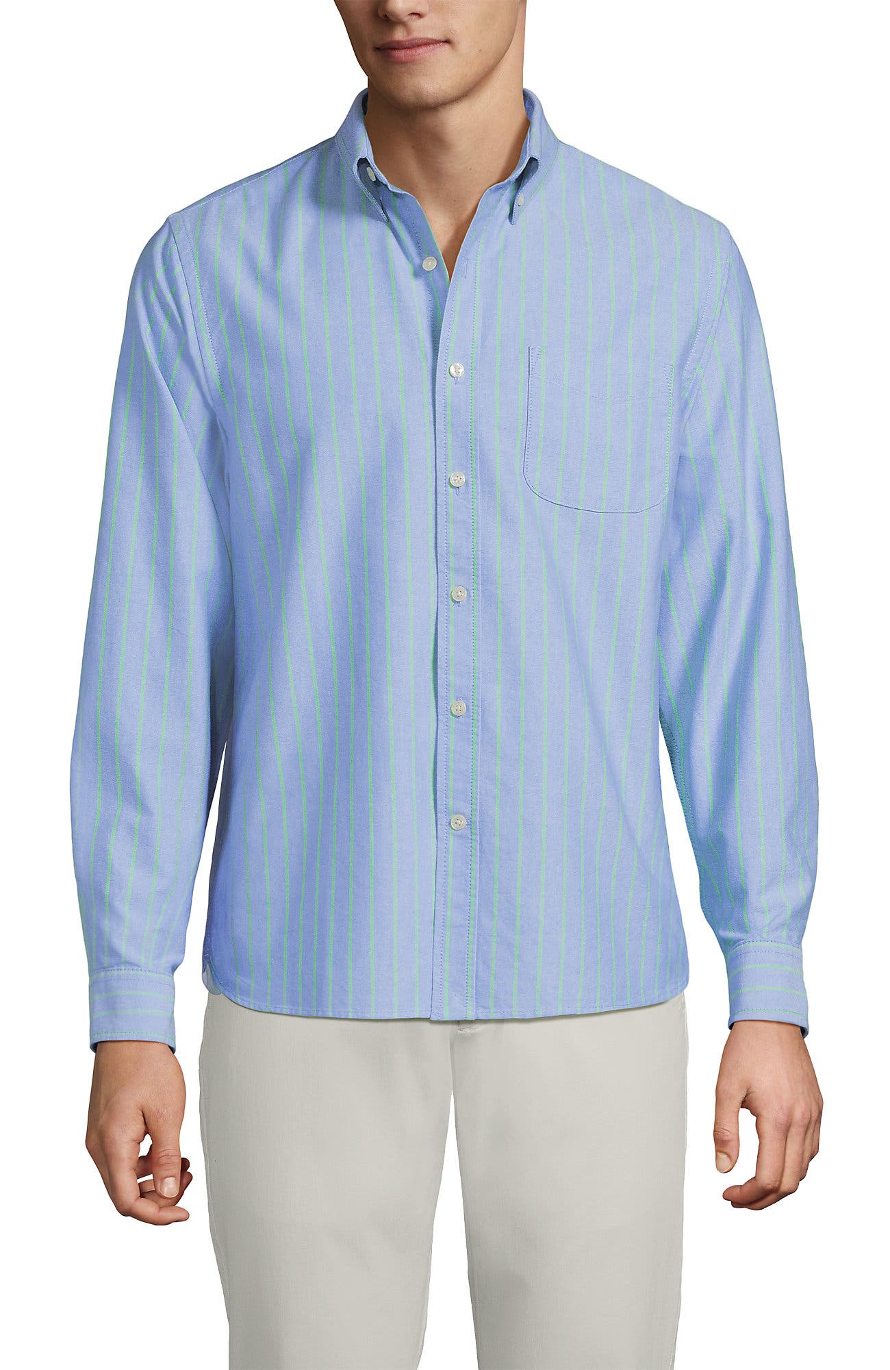 Clear Blue/Green Stripe