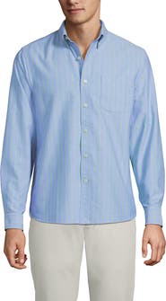 Lands' End Traditional Fit Comfort-First Sail Rigger Oxford Shirt