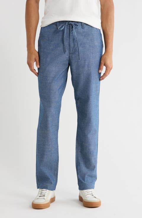 Garreth Slim Fit Chambray Drawstring Trouser Joggers