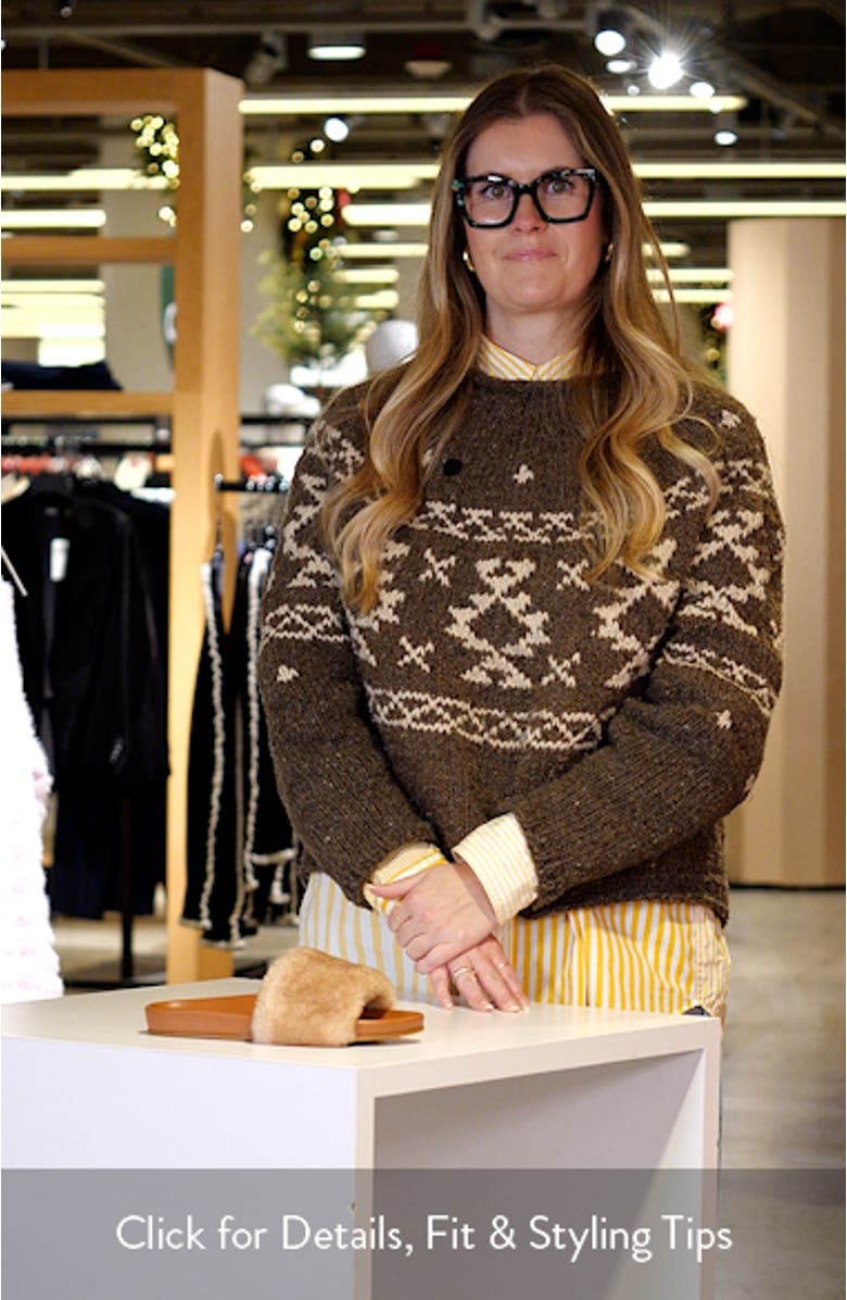 Gallito Más Genuine Shearling Slide Sandal, sales video thumbnail