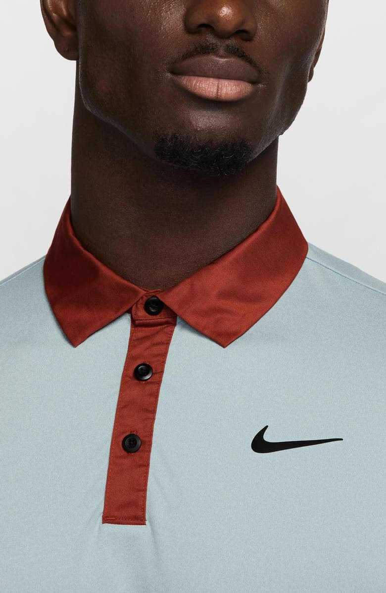 Nike Golf Dri-FIT Tour Golf Polo, Alternate, color, Ocean Cube/ Mars Stone
