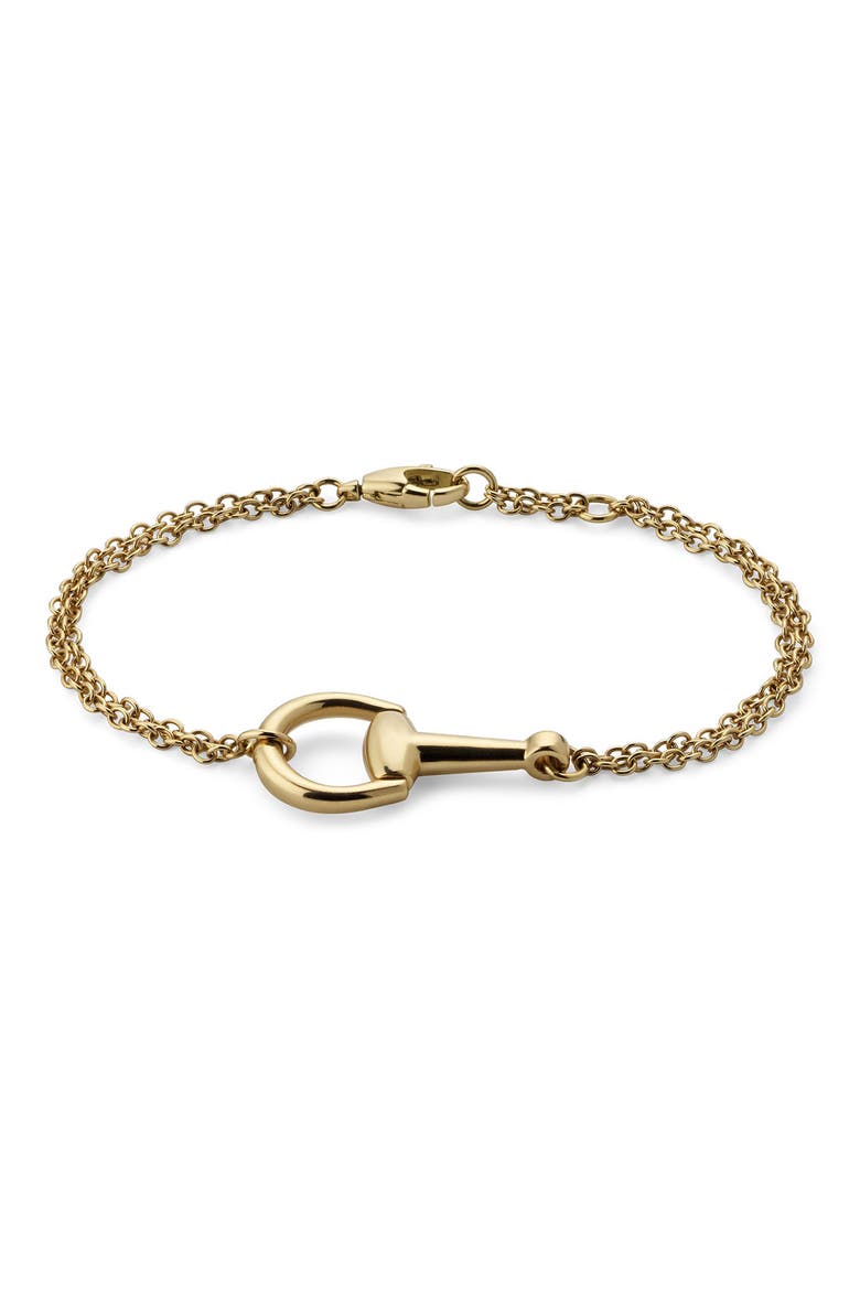 Horsebit Bracelet, Main, color, YELLOW GOLD