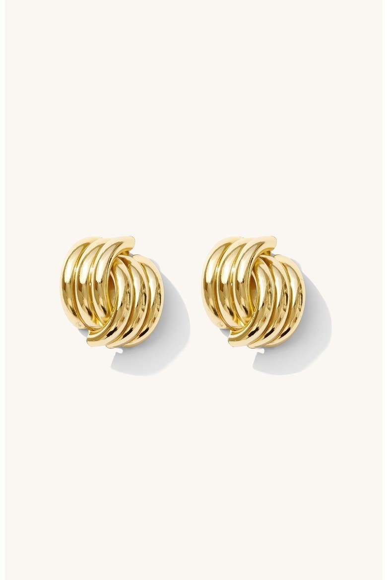 Knot Earrings, Main, color, Gold