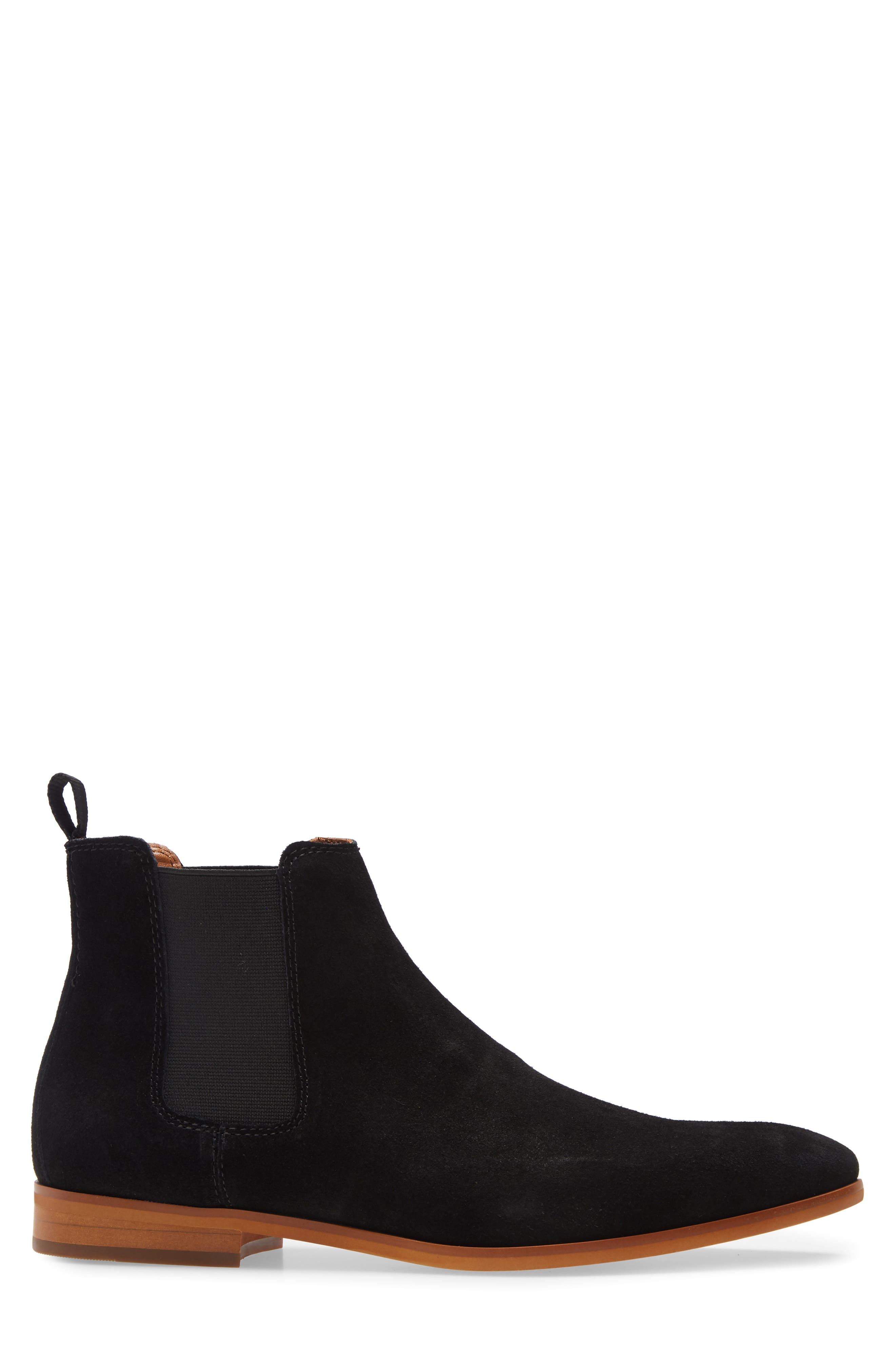 Water Resistant Chelsea Boot, Alternate, color, BLACK SUEDE TAN