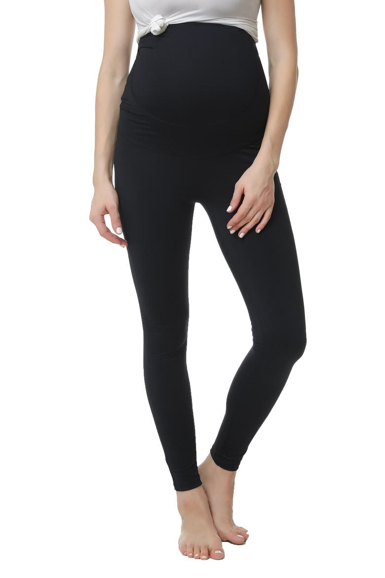 Max Belly Support Maternity Leggings, Main, color, BLACK