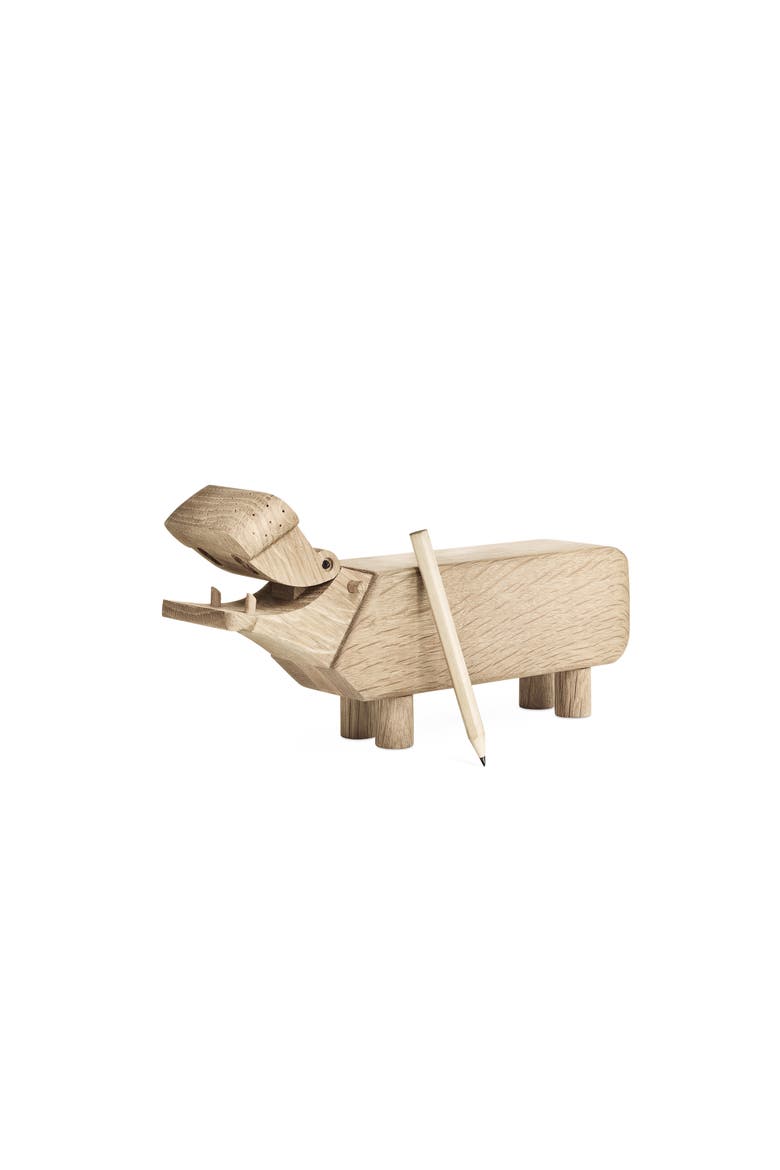 Kay Bojesen Hippo Small, Alternate, color, Oak