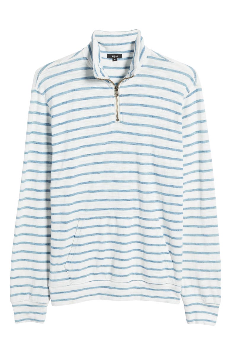 Rails Leorio Stripe Quarter Zip Cotton Pullover, Alternate, color, 