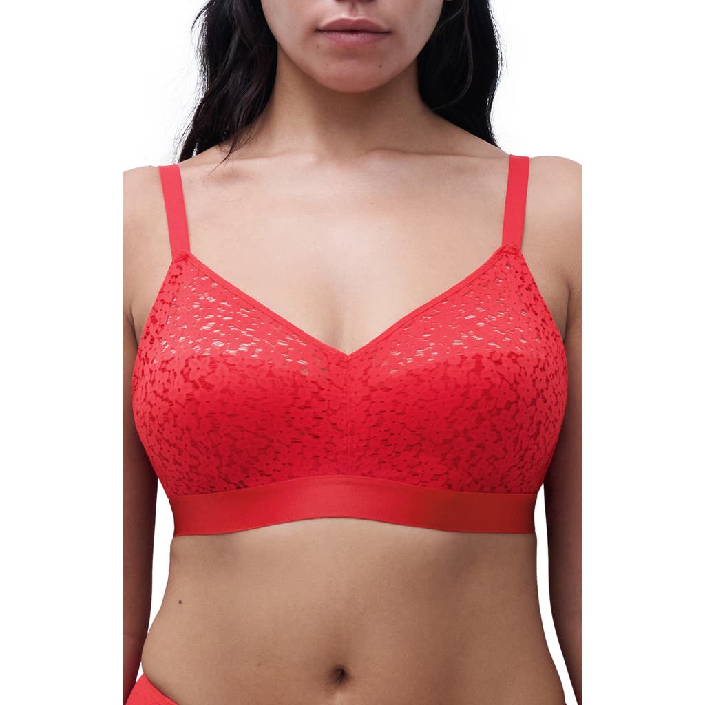 Chantelle Lingerie Norah Supportive Wireless Bra In Poppy Red