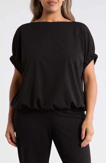 Elastic Cuff Dolman Sleeve T-Shirt
