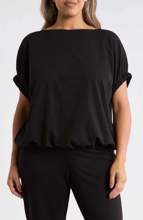 Elastic Cuff Dolman Sleeve T-Shirt