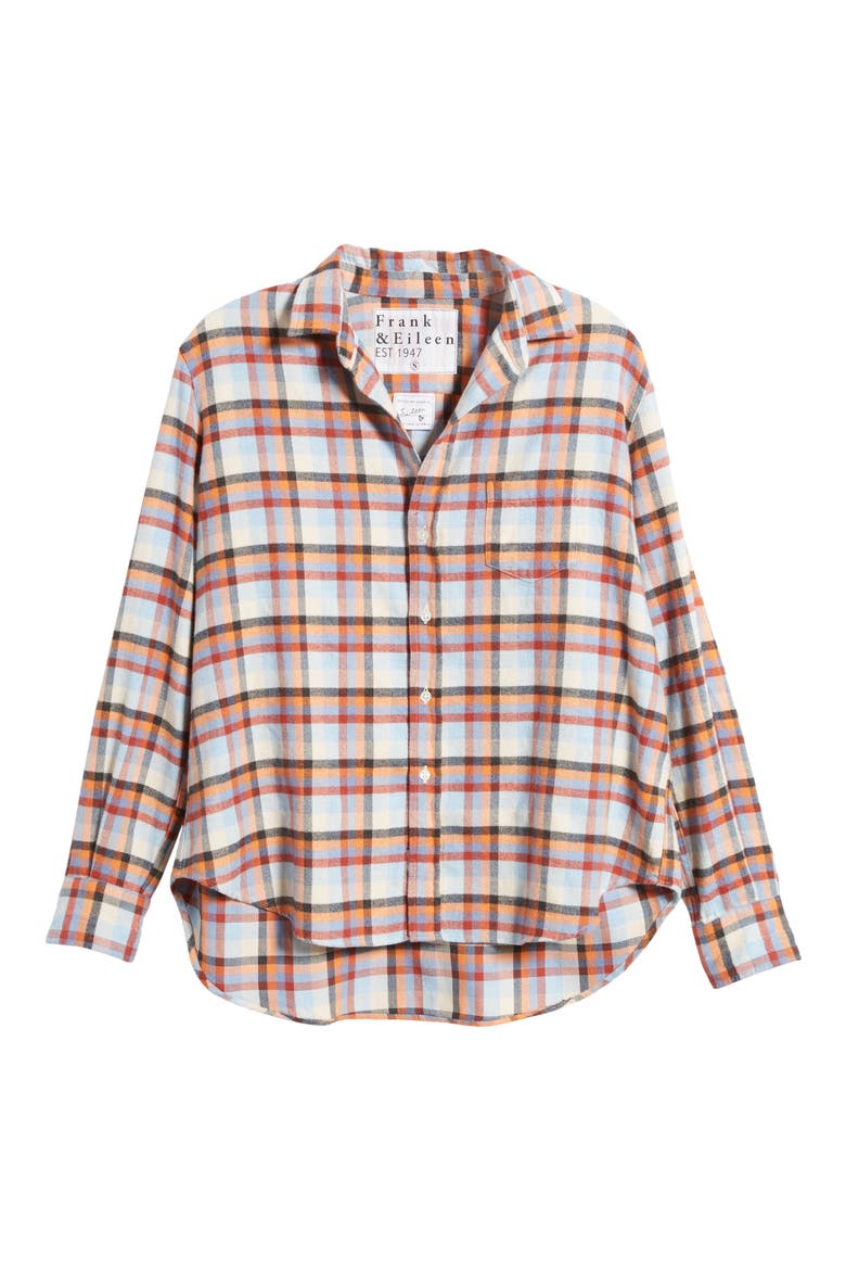 Eileen Relaxed Button-Up Shirt, Alternate, color, WHITE BLACK RED PLAID