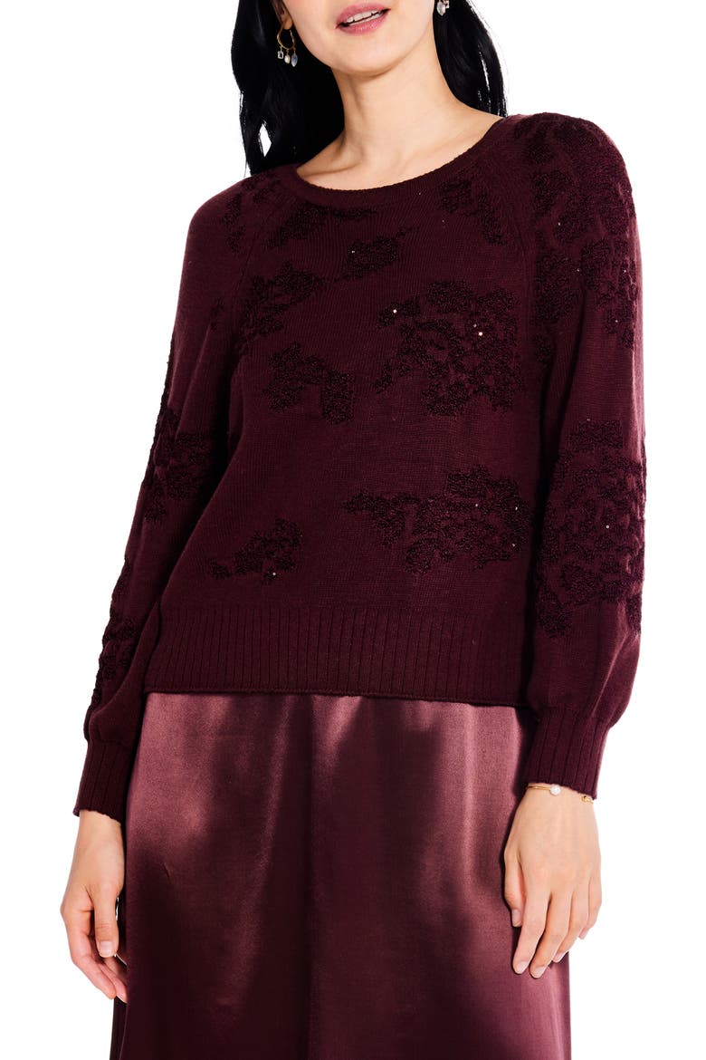 Twist It Up Sequin Sweater, Main, color, RED MULTI