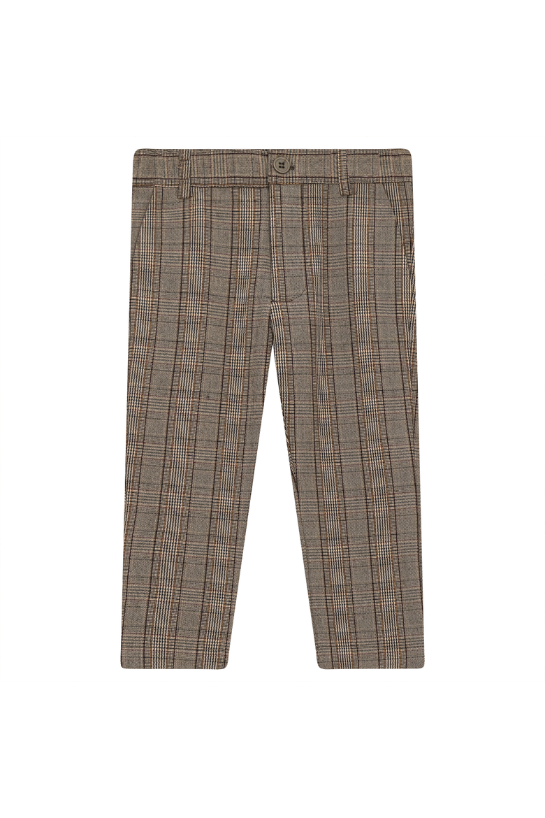 Woven Plaid Long Pants, Main, color, Beige