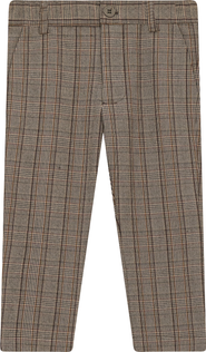 Space Grey Woven Plaid Long Pants