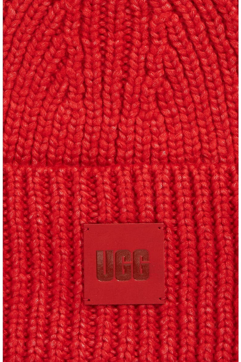 Chunky Rib Beanie, Alternate, color, SAMBA RED