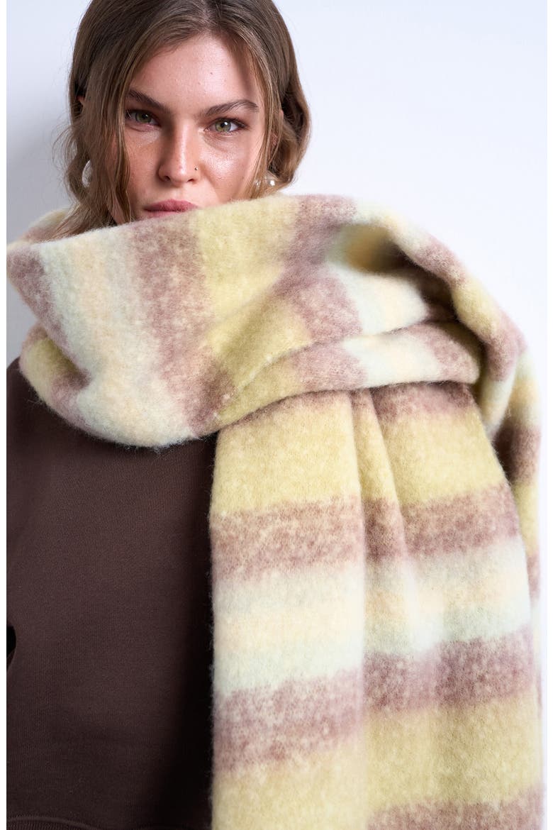 Sydney Stripe Blanket Scarf, Alternate, color, TAN MULTI