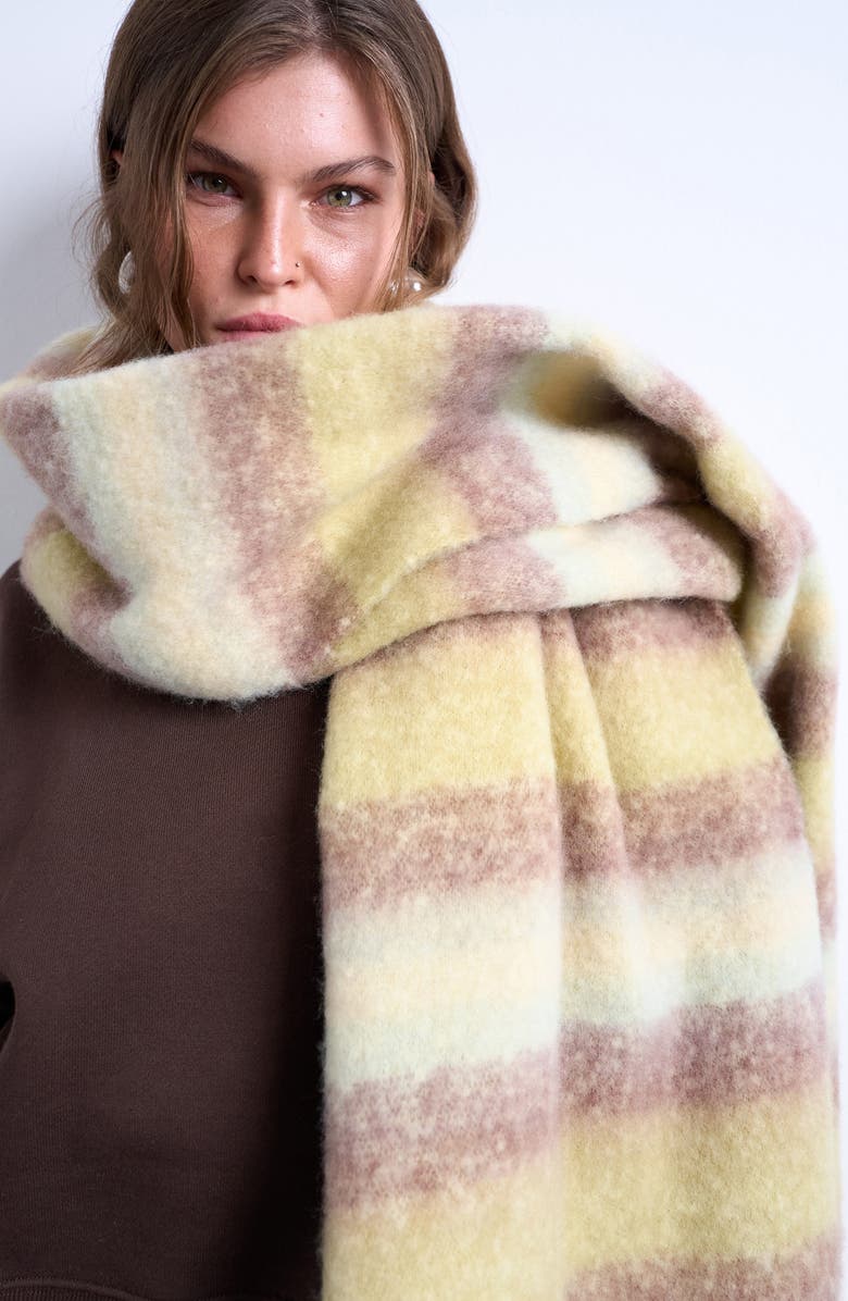 Topshop Sydney Stripe Blanket Scarf, Alternate, color,