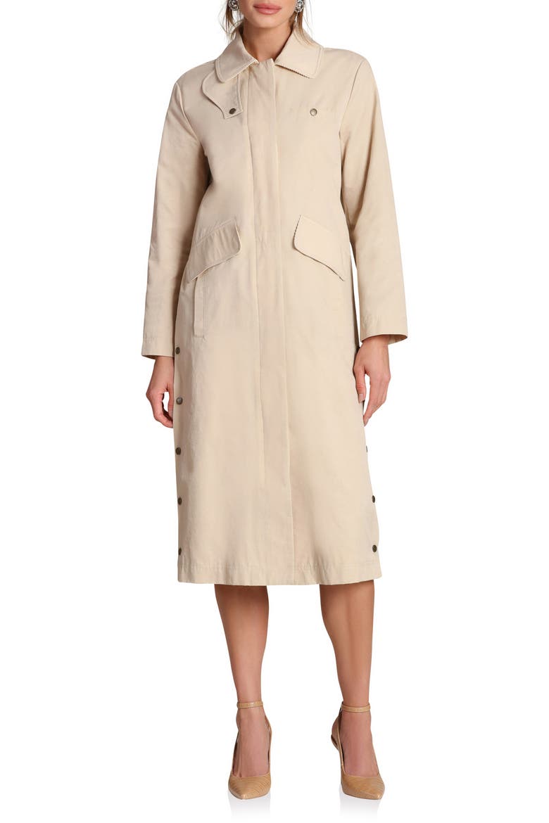 Side Snap Cotton Blend Barn Coat, Alternate, color, SANDY TAN