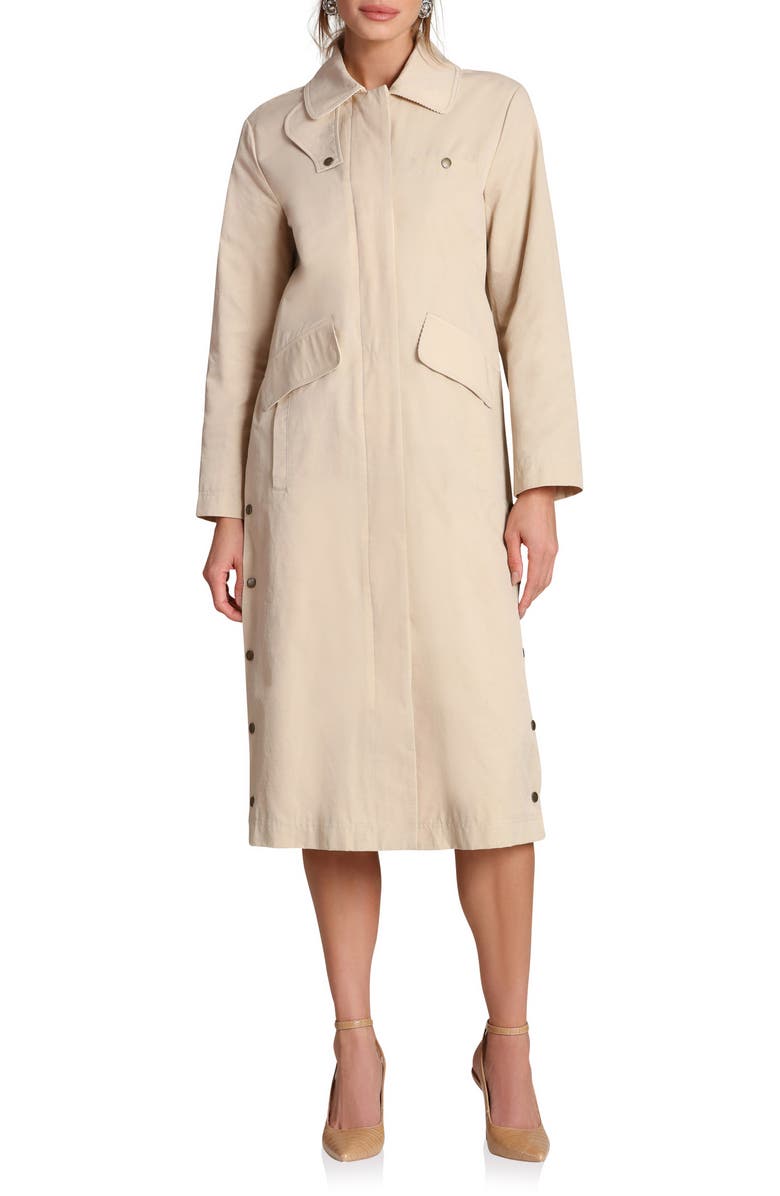 Avec Les Filles Side Snap Cotton Blend Barn Coat, Main, color, Sandy Tan