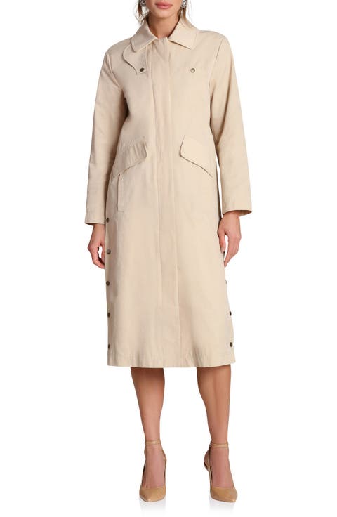 Side Snap Cotton Blend Barn Coat