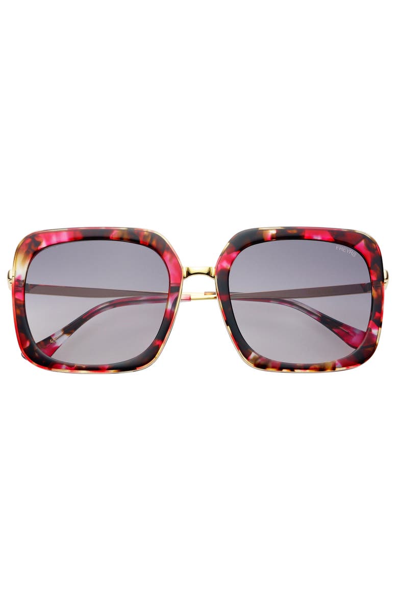 FREYRS Eyewear Lulu Oversized Square Sunglasses, Main, color, Burgundy Tortoise