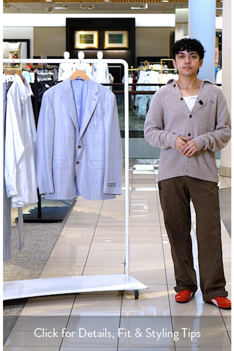Kei Trim Fit Light Purple Mélange Wool & Silk Blend Sport Coat video