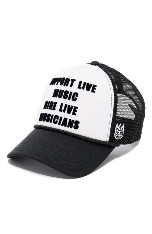 Cult Of Individuality Support Live Music Trucker Hat In White