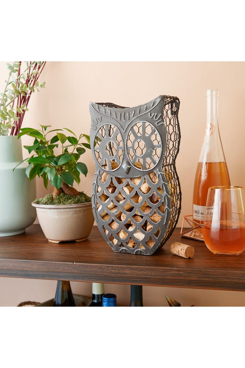 Wise Owl Cork Holder, Alternate, color, Black