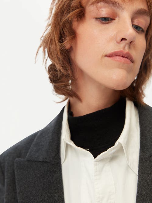 Gobi Mongolian Cashmere Double-breasted Cashmere Blazer In Charcoal