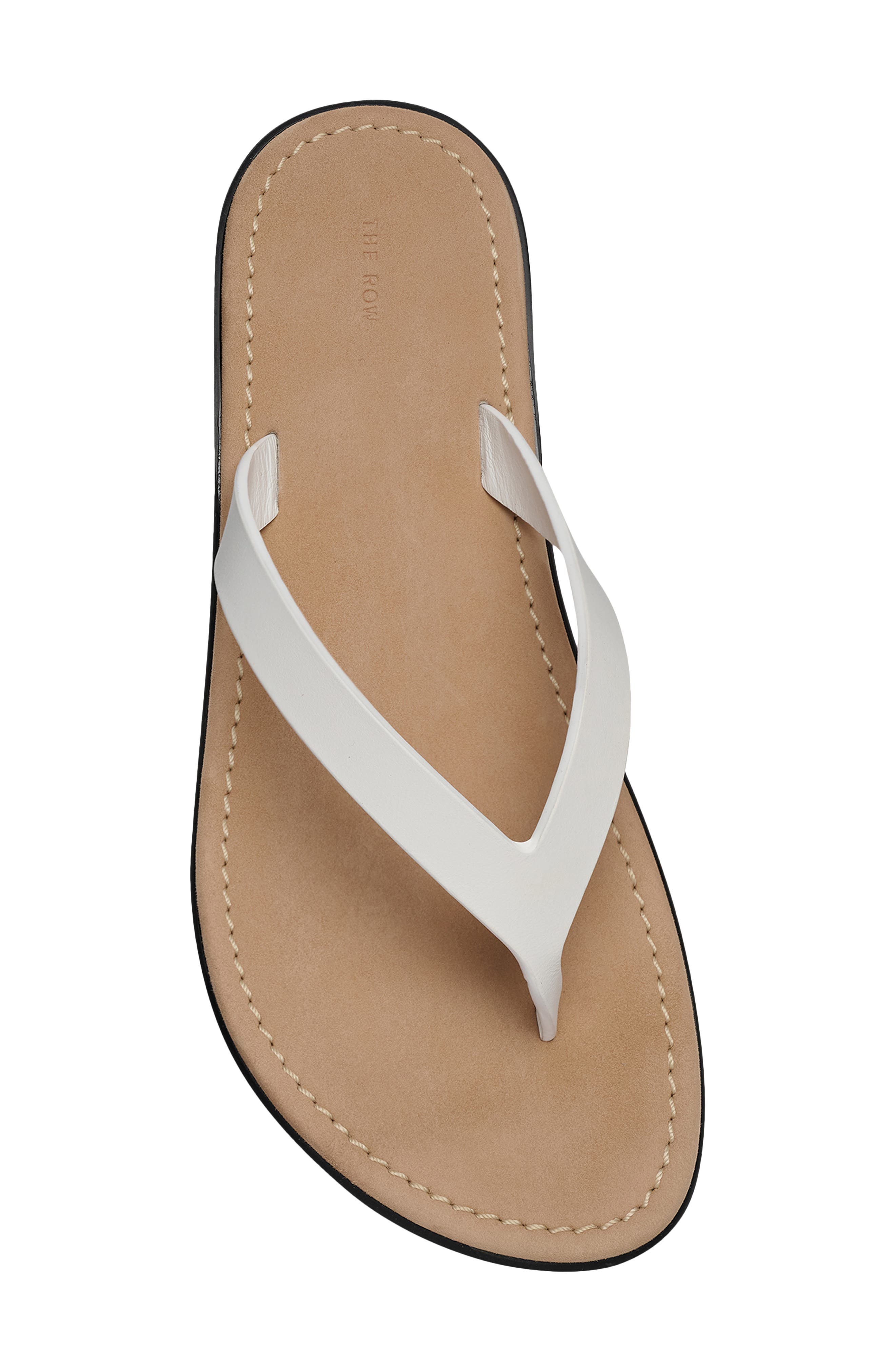 The Row Beach Flip Flop, Alternate, color, Optic White