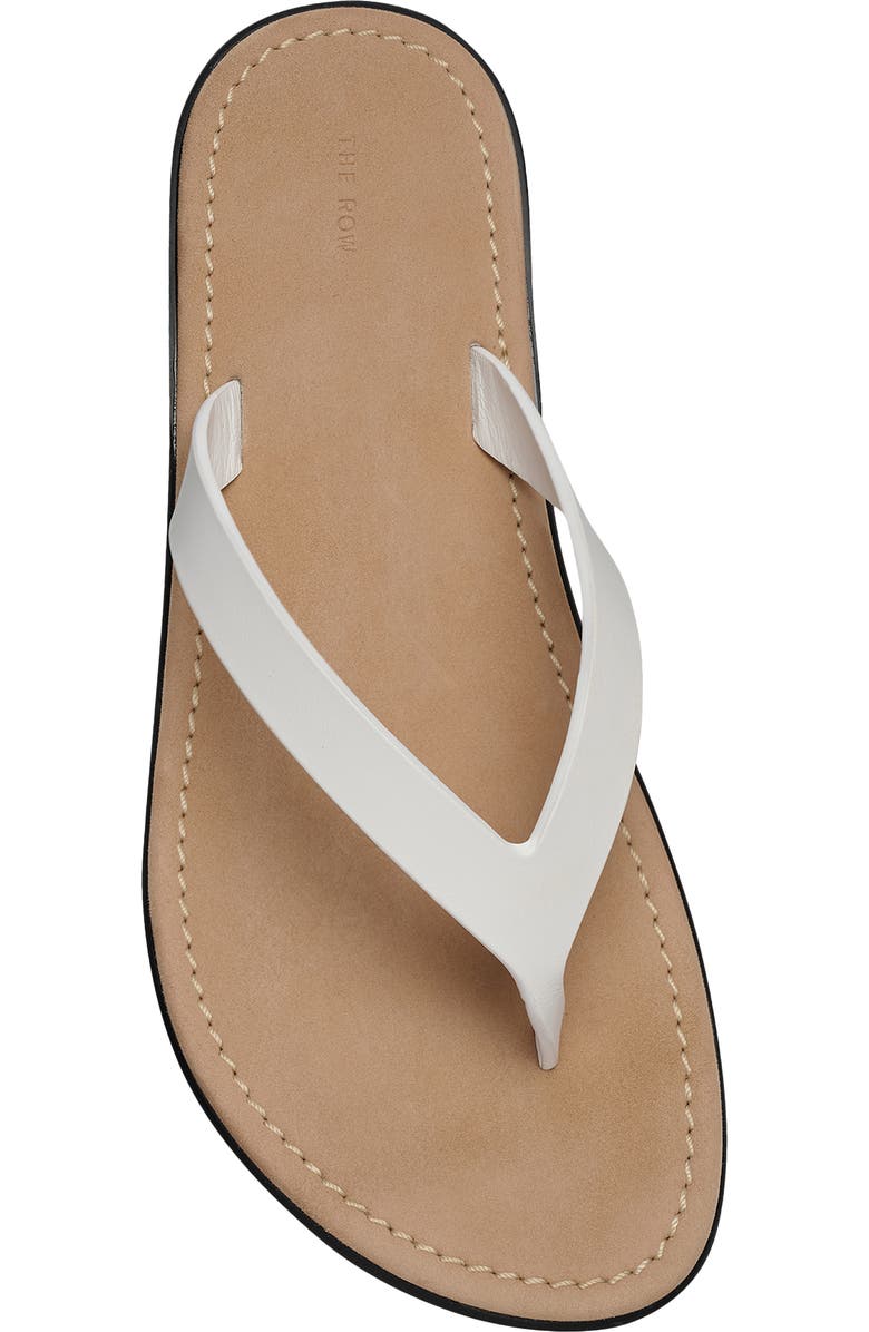 The Row Beach Flip Flop, Alternate, color, Optic White