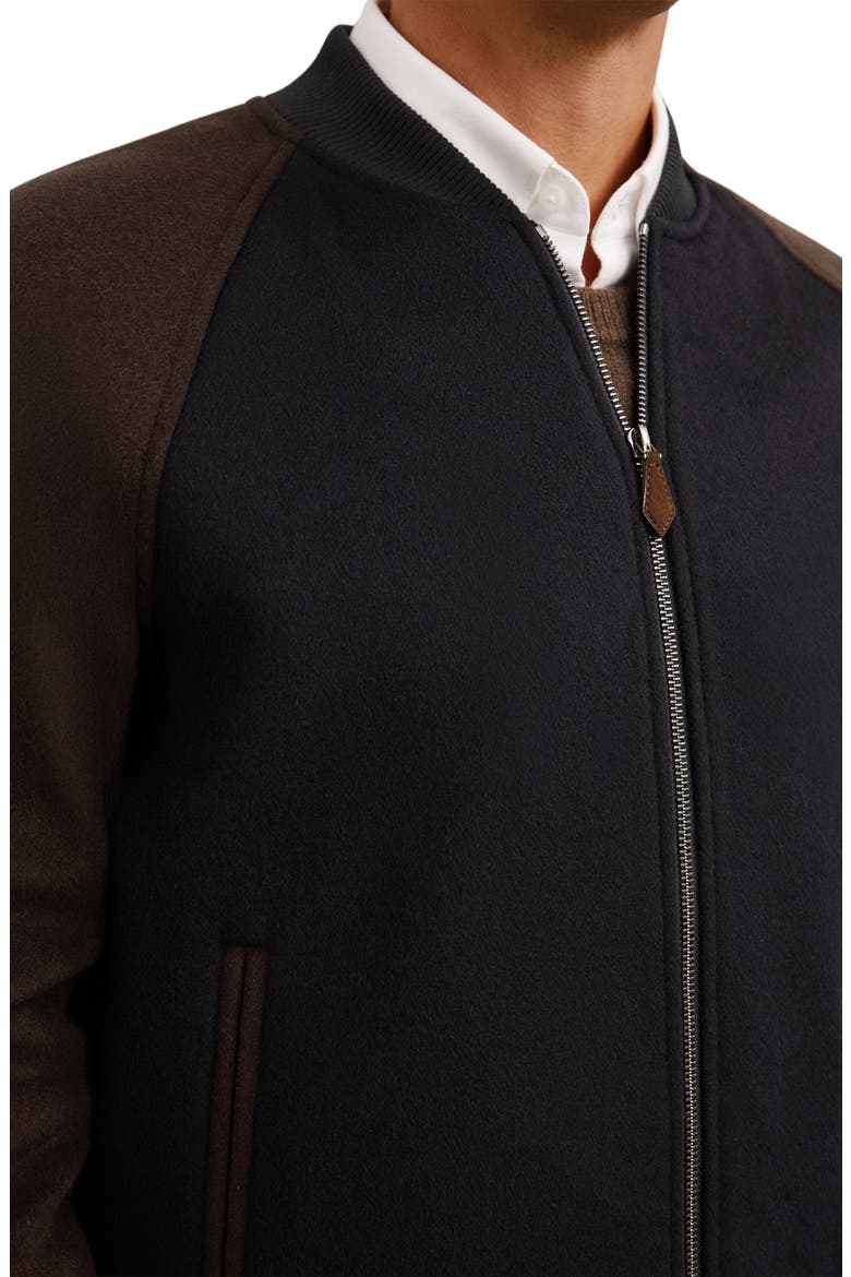 Rylan Wool Blend Jacket, Alternate, color, NAVY/BROWN
