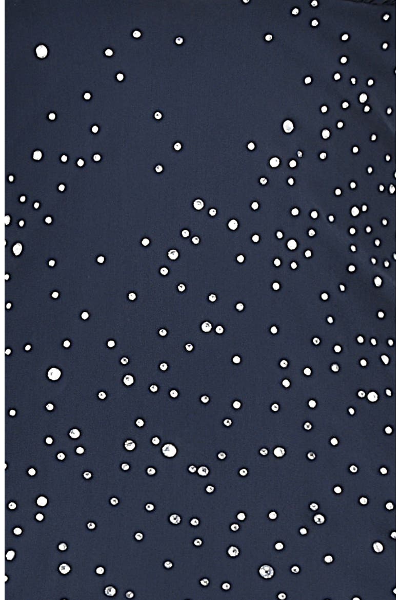 Jovanna Plunge Halter Midi Cocktail Dress, Alternate, color, NAVY