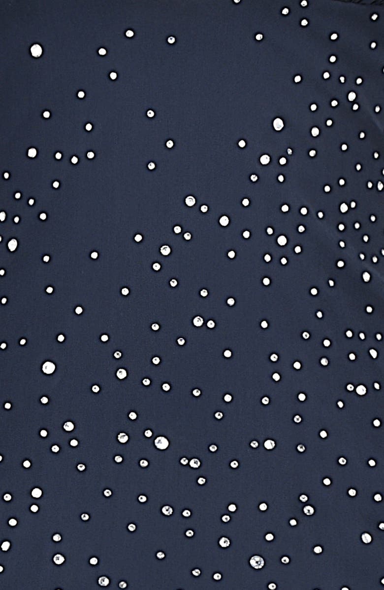 HOUSE OF CB Jovanna Plunge Halter Midi Cocktail Dress, Alternate, color, Navy