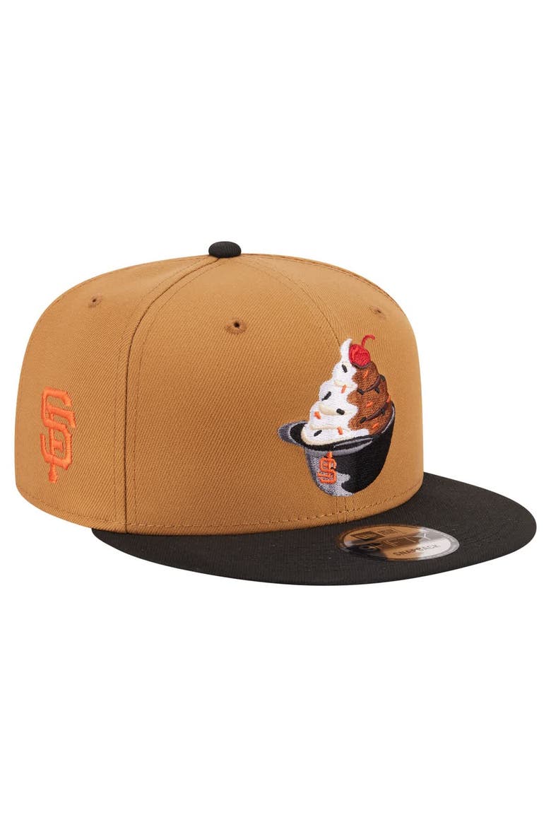 Men's New Era Khaki/Black San Francisco Giants Ice Cream 9FIFTY Snapback Hat, Main, color, Khaki