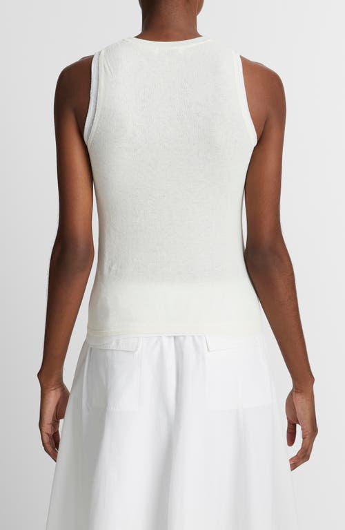 Vince Double Layer Cotton Blend Tank