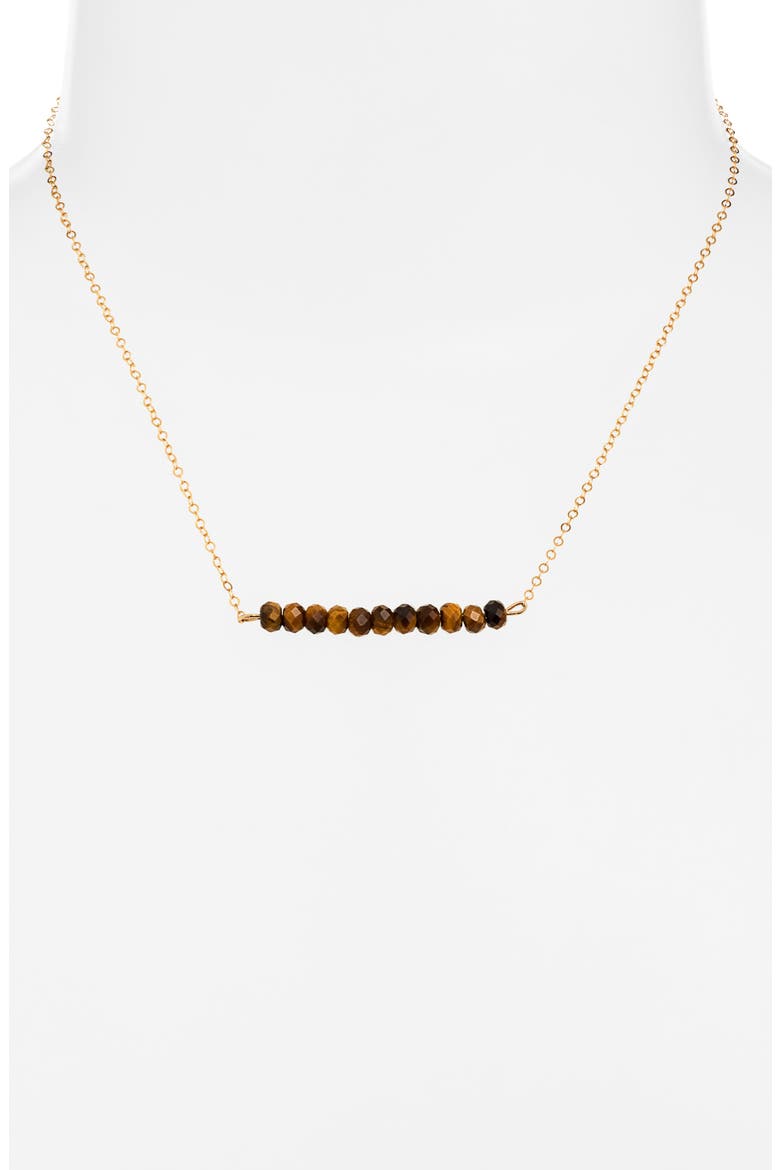 Rige Confidence Tiger's Eye Bar Necklace, Alternate, color, TIGERS EYE