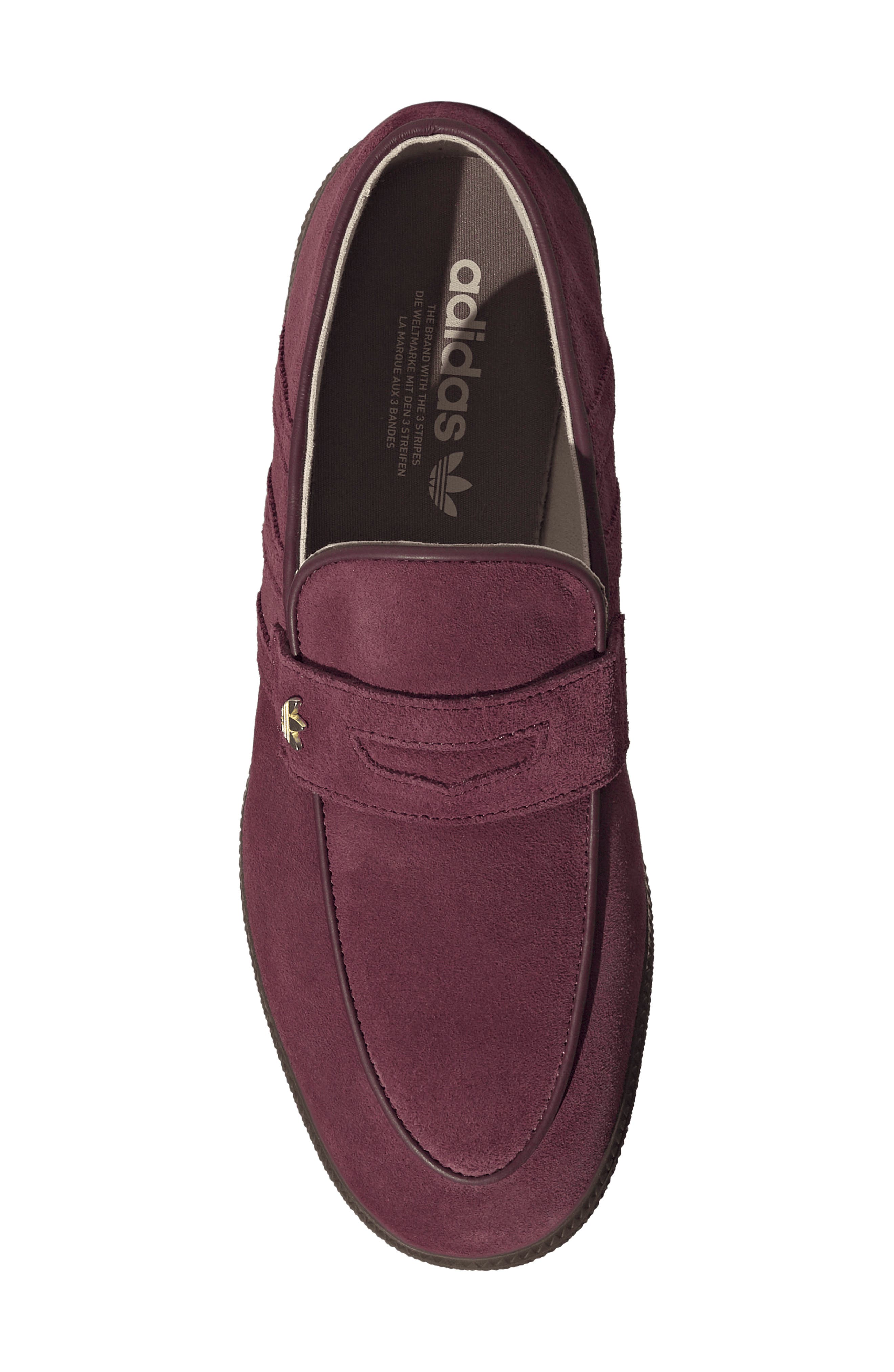 Gender Inclusive Handball Spezial Loafer, Alternate, color, MAROON/ MAROON/ GUM