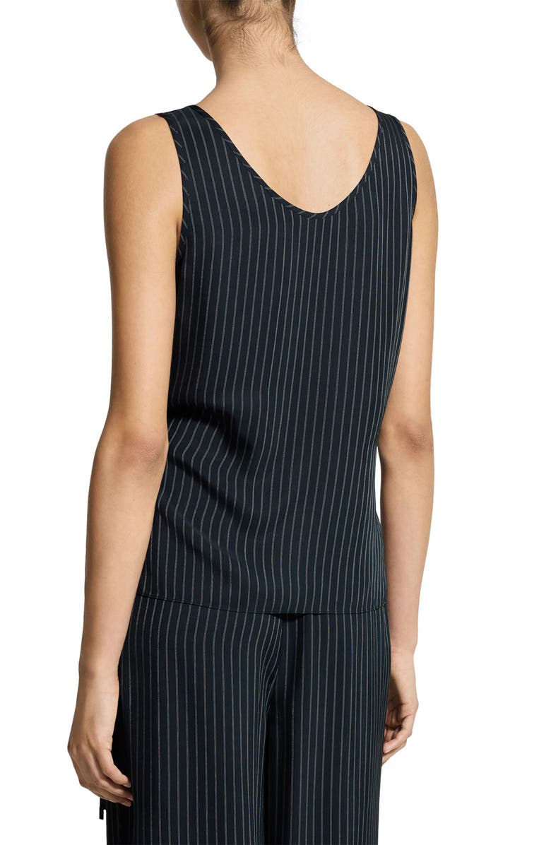 Theory Drawstring Waist Tank, Alternate, color, Black Multi