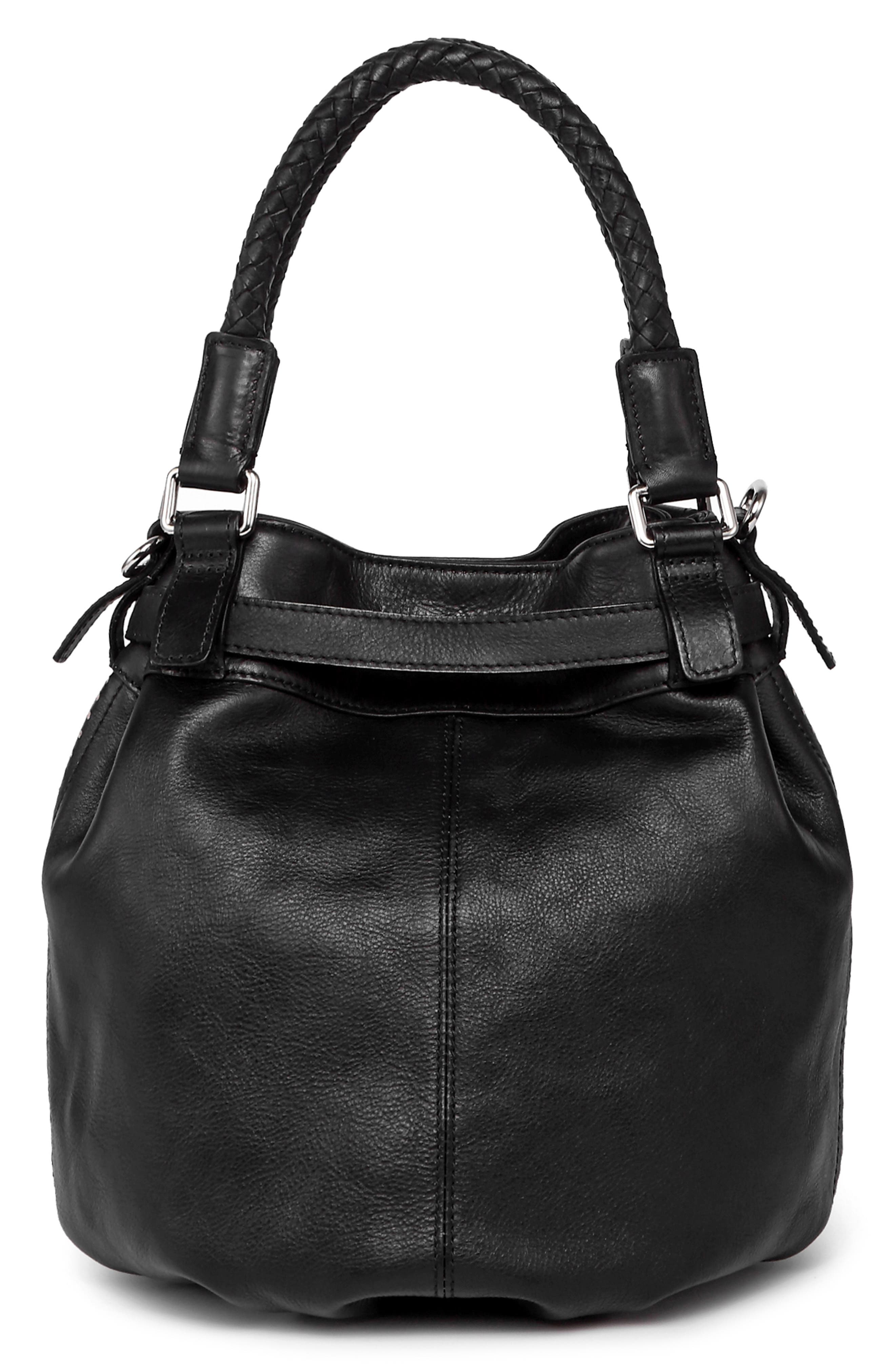 OLD TREND Leather Pumpkin Bucket Bag, Alternate, color, Black