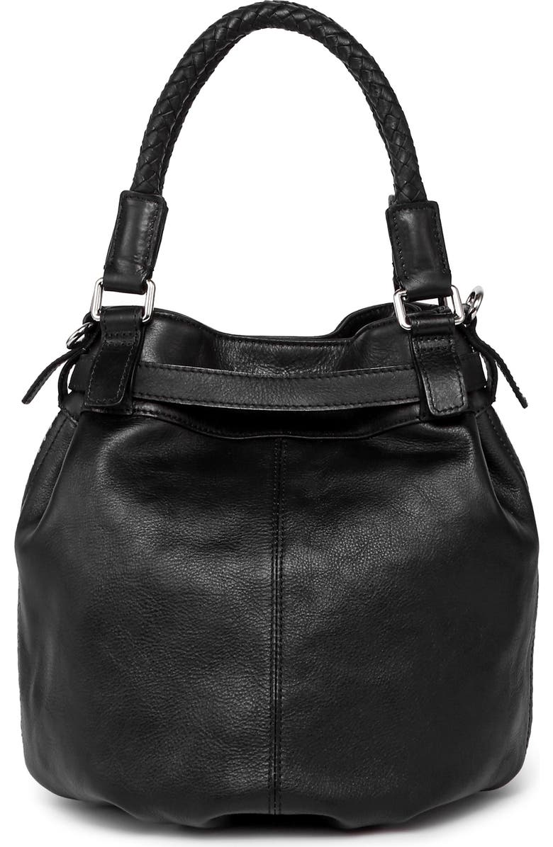 OLD TREND Leather Pumpkin Bucket Bag, Alternate, color, Black