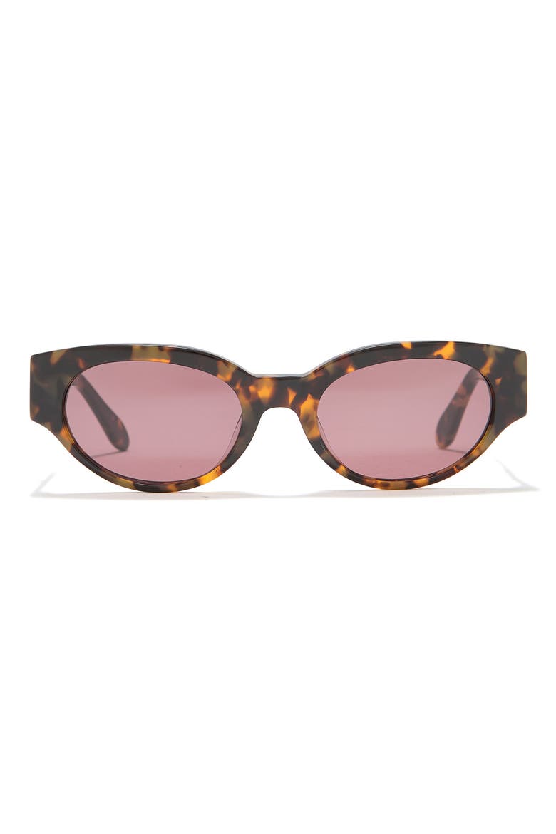 53mm Chunky Oval Sunglasses, Main, color, BLONDE DEMI
