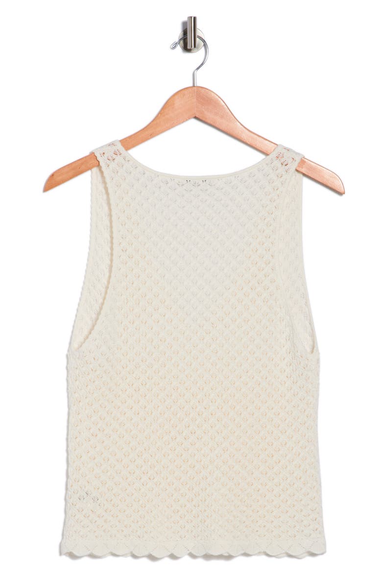 Annalise Pointelle Sweater Tank, Alternate, color, SOFT WHITE