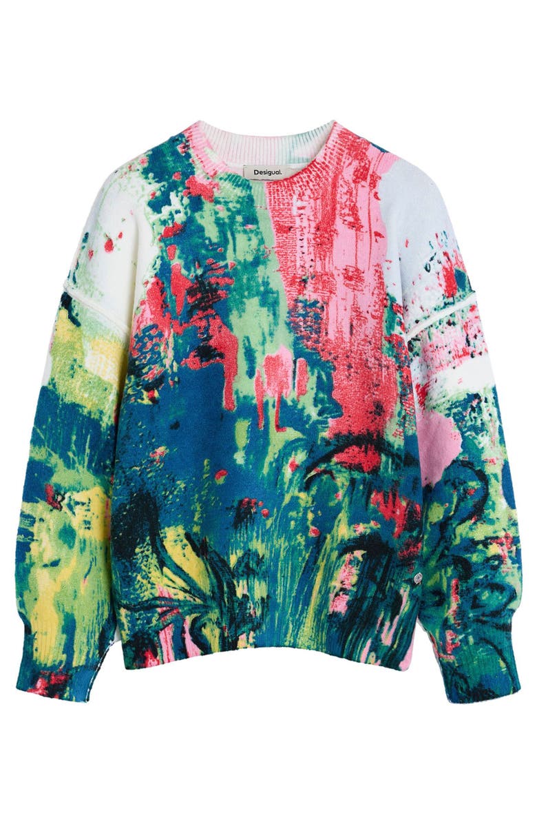 Desigual Splatter Print Sweatshirt, Alternate, color, 