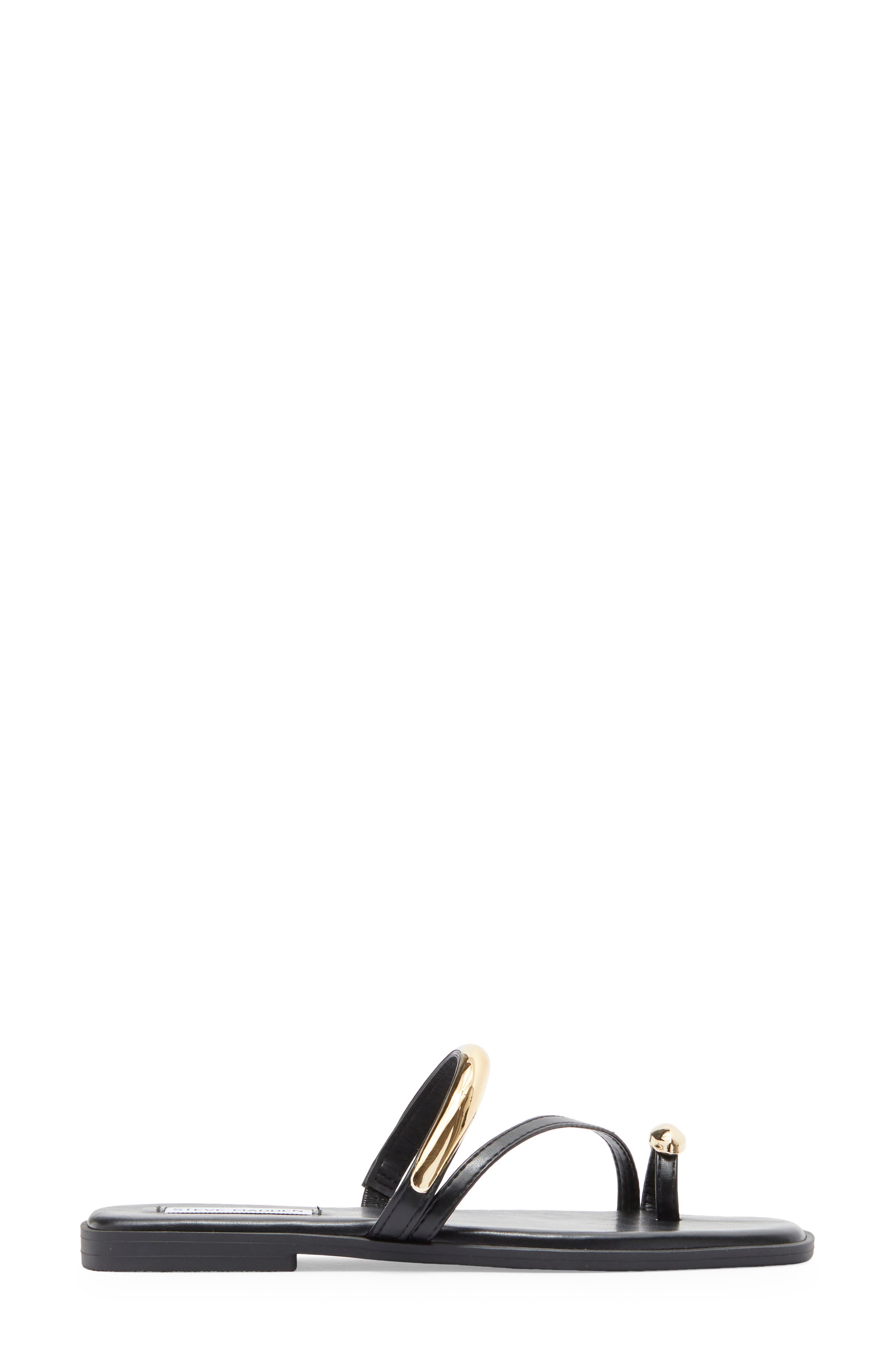 Steve Madden Arley Square Toe Sandal, Alternate, color, Black