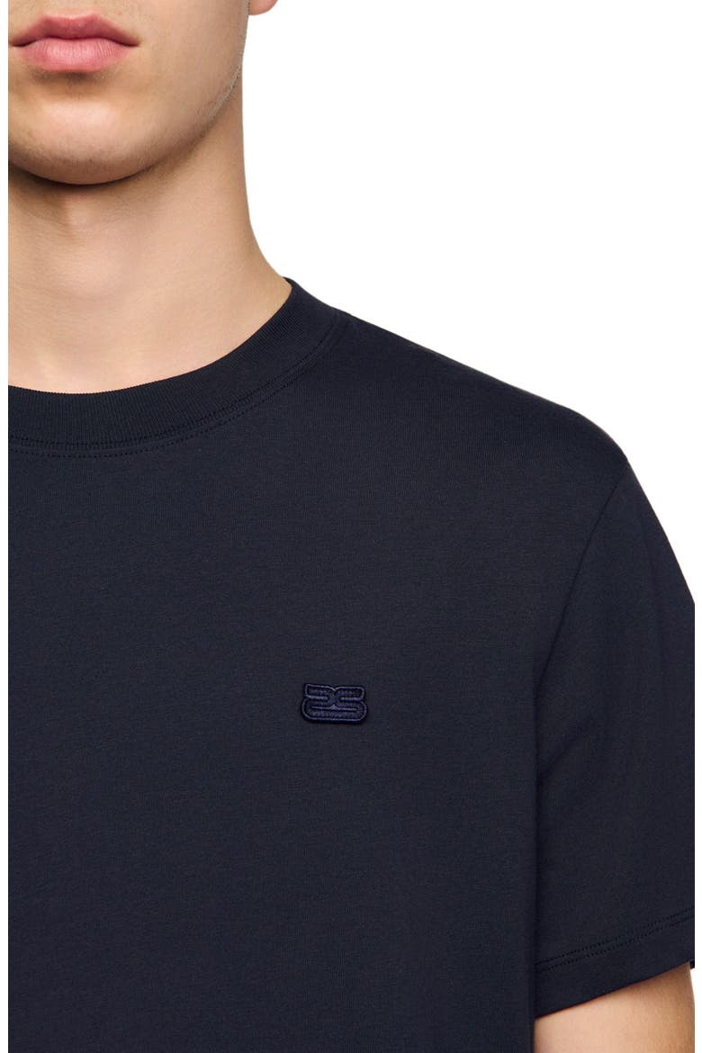 T-shirt with double S patch, Alternate, color, Navy blue