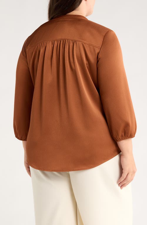 Jones New York Notch Neck V-neck Top In Multi